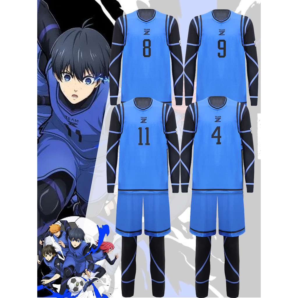 BLUELOCK Jersey Isagi Yoichi Bachira Meguru คอสเพลย์ชุดบาสเก็ตบอลสําหรับผู้ชายและผู้หญิง