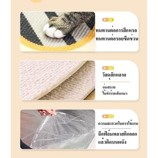 แผ่นแมวปีน สำหรับติดผนัง พรมลับเล็บแมว ที่ฝนเล็บ แบบติดผนัง พร้อมกาว กันรอยข่วนได้ดี มีทั้งหมด 7สี