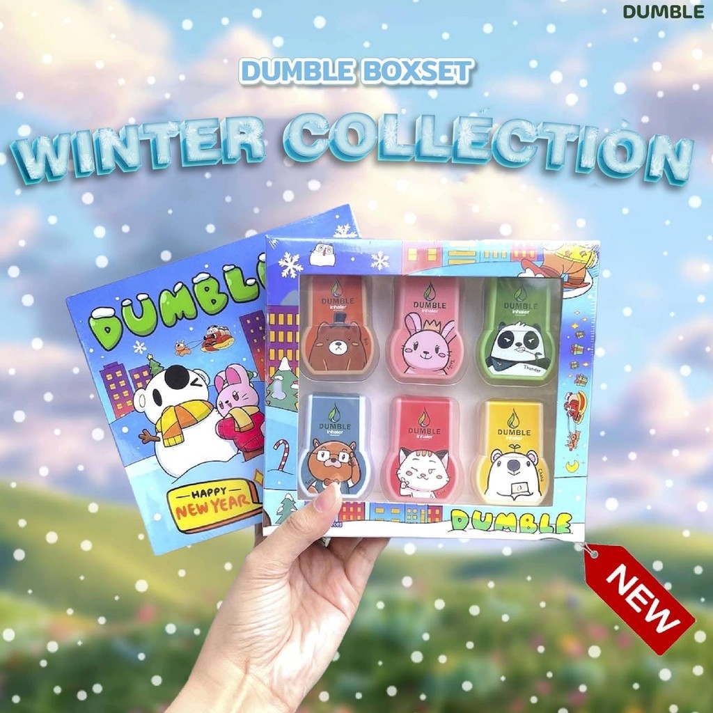 (6ชิ้น/กล่อง) ยาดม 2 รู ยาดมสมุนไพร Dumble Herbal Inhaler (Double Herb) ✨