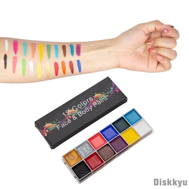 [Diskkyu] Face Body Paint Paint Paint Paint Paint Paint Palette เด็กผู้ใหญ่ Face Paint Pigment Photo