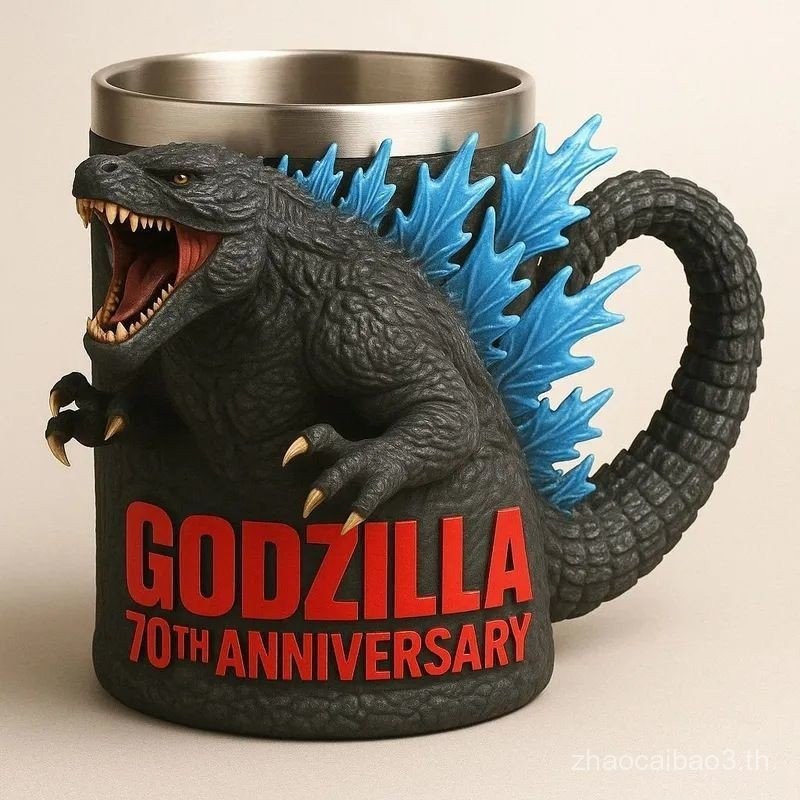 Creative Gram Cup ถ้วยกาแฟ Godzilla Series 70th Anniversary Cup สแตนเลส 3D Boy Gift Water Cup