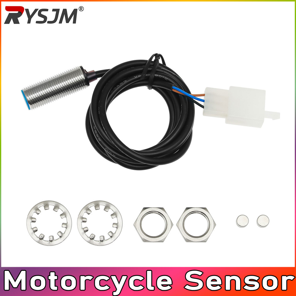 เครื่องวัดดิจิตอล Speedometer Sensor สําหรับรถจักรยานยนต์วัดระยะทาง Universal Tachometer สายเซ็นเซอร์แม่เหล็กชุดเปลี่ยน 2 แม่เหล็ก