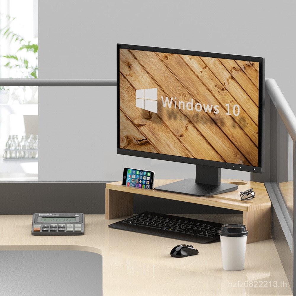 คอสนับสนุนไม้มุมสามเหลี่ยม cs คอมพิวเตอร์สนับสนุนวงเล็บ Monitor ไม้เนื้อแข็ง LCD ชั้นวางยกระดับ Moni