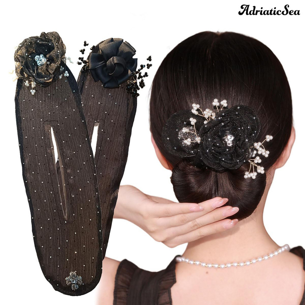 [COD]✫ผม Bun Maker ดอกไม้ Lazy Hair Curler Deft Bun Twister ผมยาว Easy Fast Snap Roll เครื่องมือผู้หญิง