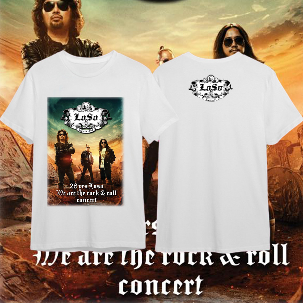 【 พร้อมส่ง 】 Sek Loso 28th เสื้อยืดวงร็อกเกอร์ เสก โลโซไม่หดตัว