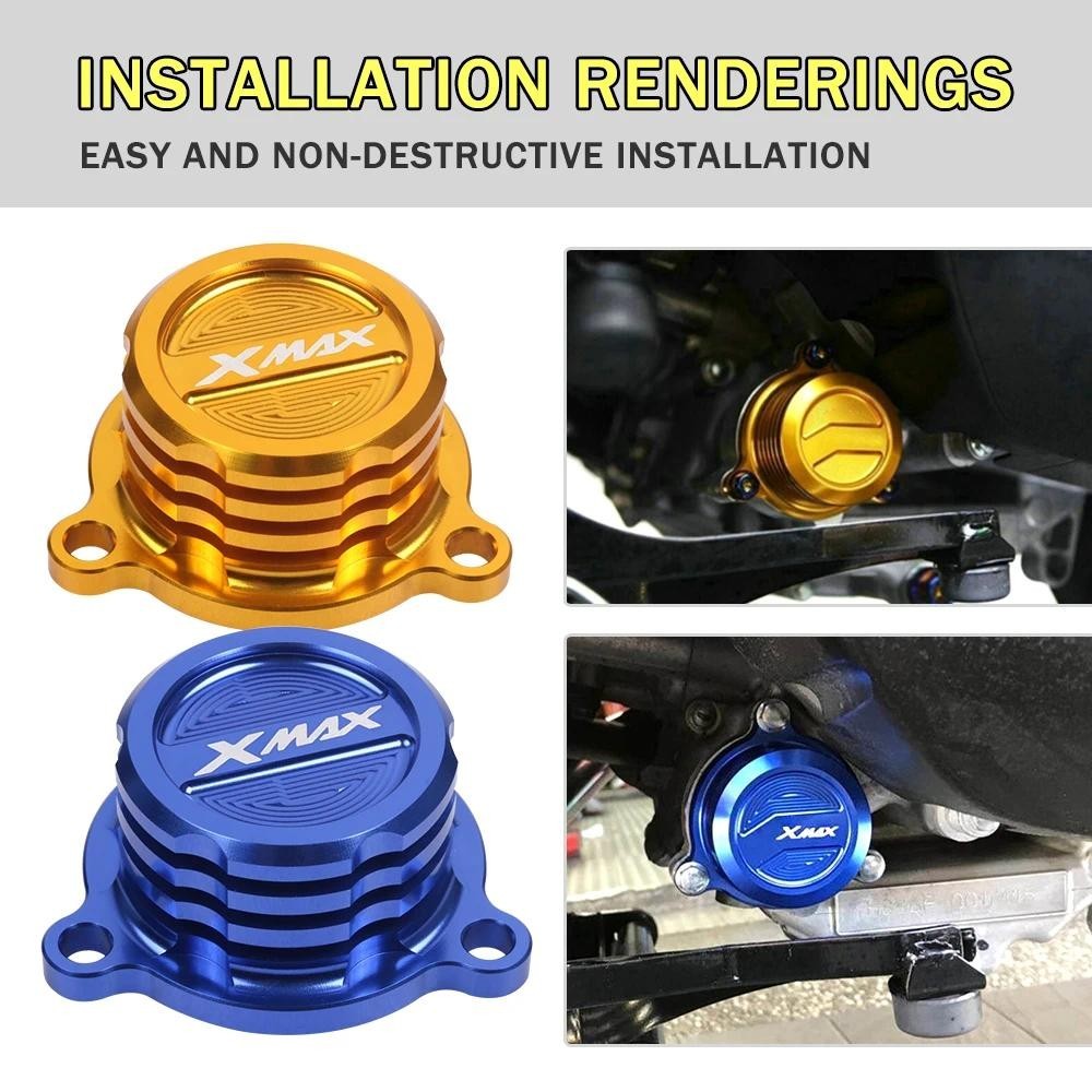XMAX V1 V2 ฝาครอบไส้กรองน้ํามันเครื่องยนต์ CNC สําหรับ Yamaha XMAX300 X-MAX 250 XMAX 400 2017- 2024