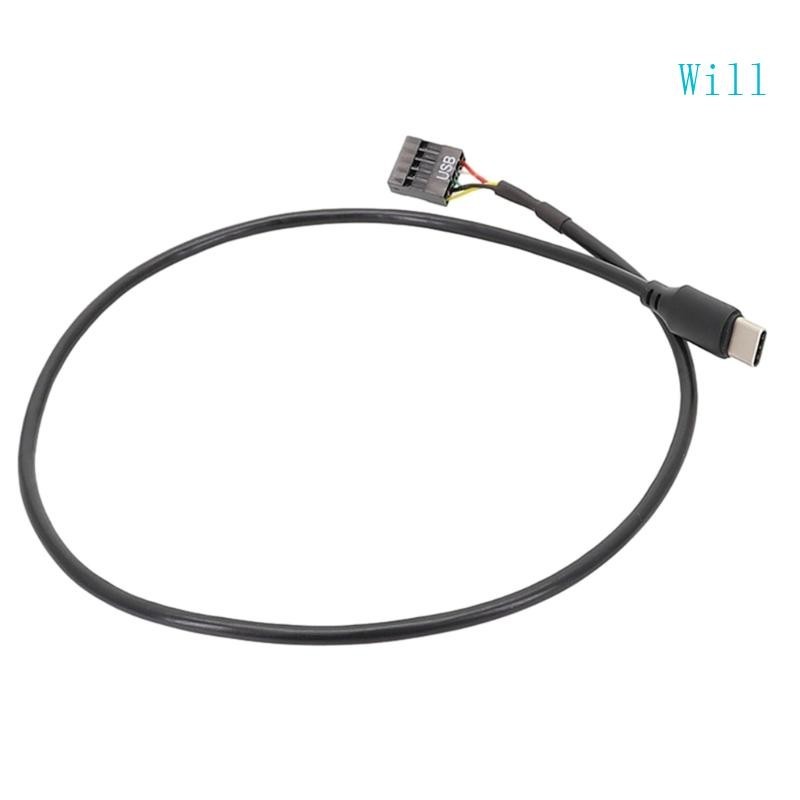 จะ USB 9 Pin Male to เมนบอร์ด USB C Male Adapter Extension Cable Type C Cable
