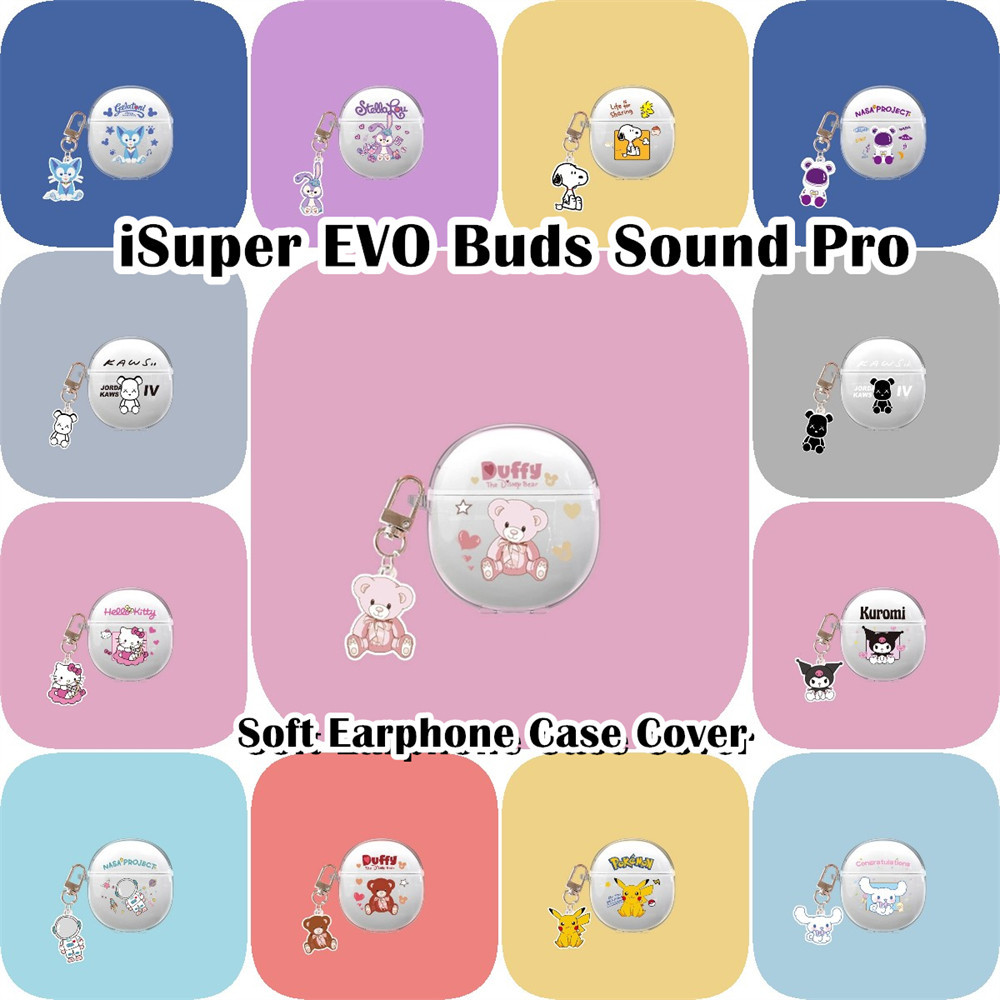 READY STOCK! นําไปใช้กับ Isuper EVO Buds Sound Pro เคส Case เคสหูฟัง สไตล์การ์ตูนตลก ซิลิโคนนุ่ม