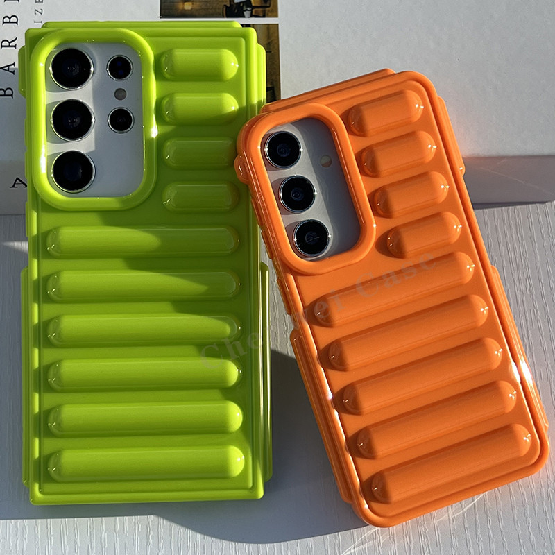 3D แถบแนวนอนนุ่มสําหรับ Samsung S24Ultra S24Plus S24 S23Ultra S23Plus S23FE S25 S25Plus S25Ultra