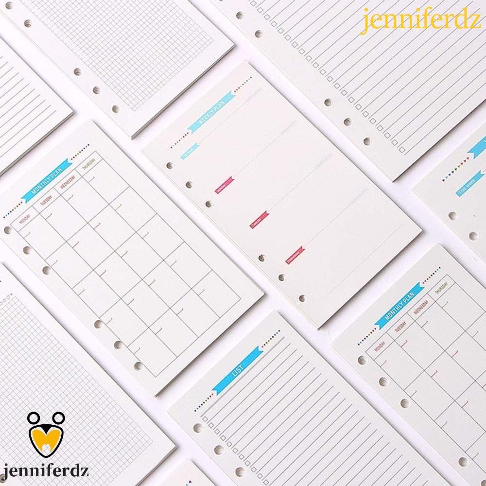 Jenniferdz สมุดโน๊ตไดอารี่กระดาษโน๊ตบุ๊คแบบเติม 40 แผ่นขนาด A6/A5
