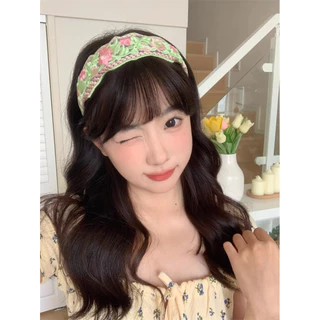 ผู้หญิงแฟชั่นวินเทจดอกไม้เย็บปักถักร้อย Headwear Hairbands อุปกรณ์เสริมผม