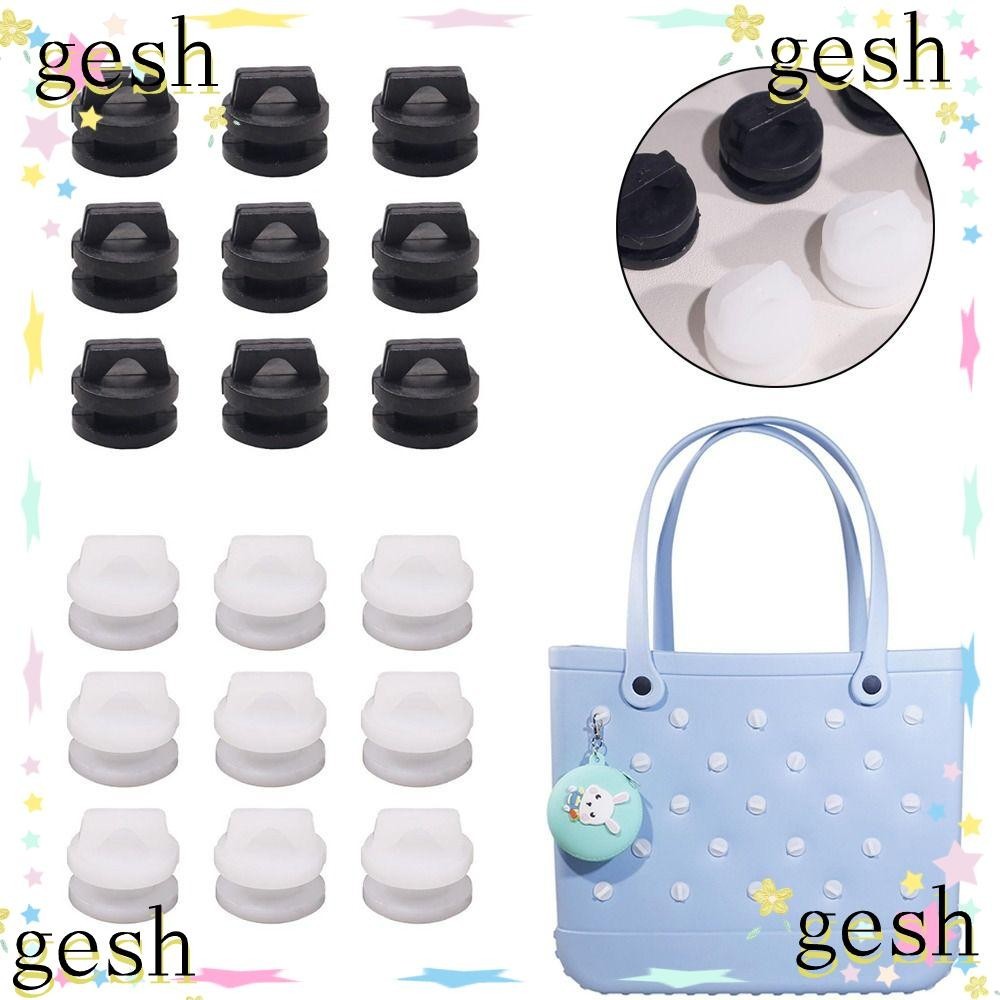 Gesh1 1/5PCS พู่แขวนสําหรับ Bogg กระเป๋า,ยางจับสายรัดอุปกรณ์เสริมสกรู Caps สําหรับ Bogg กระเป๋า, ปุ่มจับ Acces DIY แทรกหัวเข็มขัดพวงกุญแจพลาสติกแขวนสําหรับผู้หญิง
