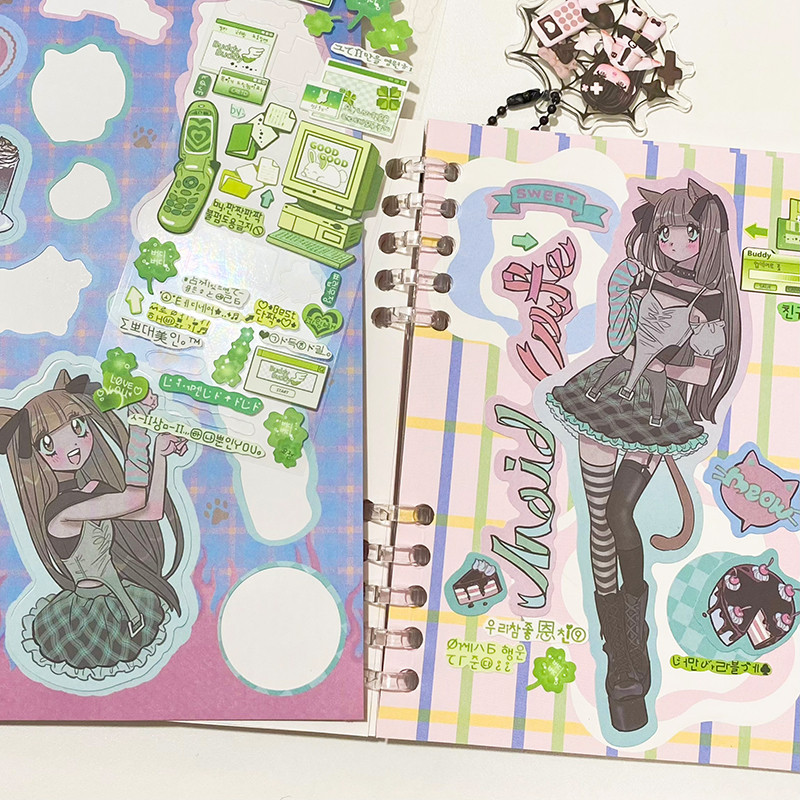 สติ๊กเกอร์ Domi สติ๊กเกอร์ตัวละครสาว Sweet Yagu Card Handbook ins สไตล์วัสดุสติ๊กเกอร์ - รูปที่ 2