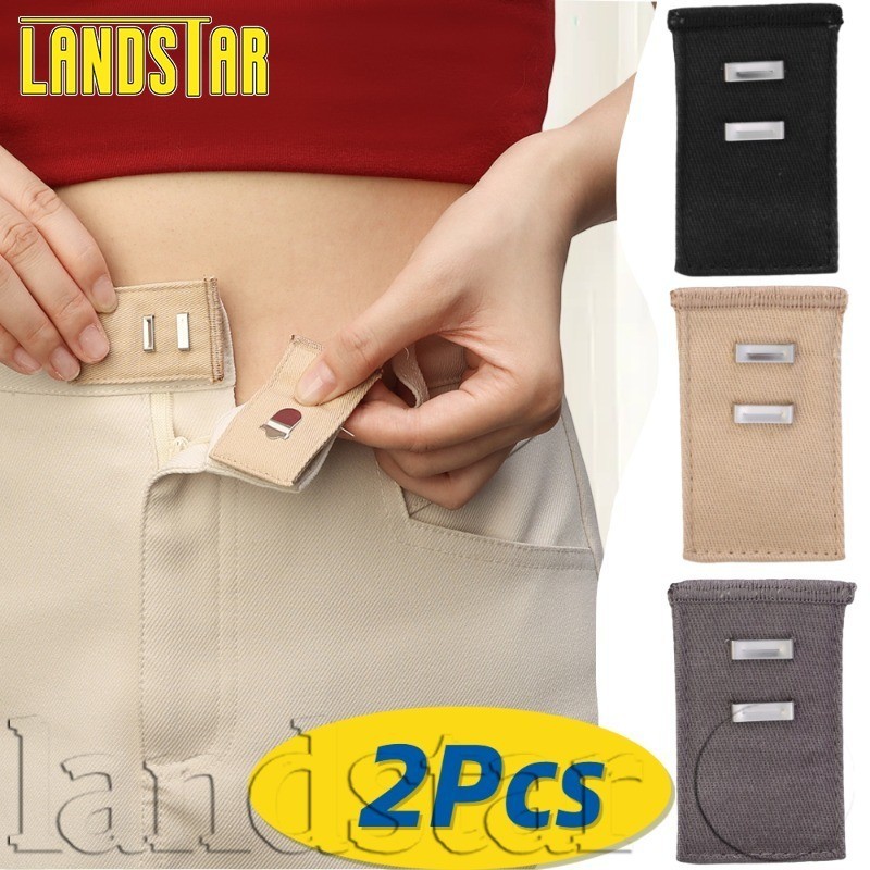 2 ชิ้นเอว Extension Buckles - อุปกรณ์เย็บผ้า DIY - กางเกงเอว Expander - สําหรับ Obese, หญิงตั้งครรภ์ - ปรับ, สบาย, ถอดออกได้ - กระดุม Denim Extender