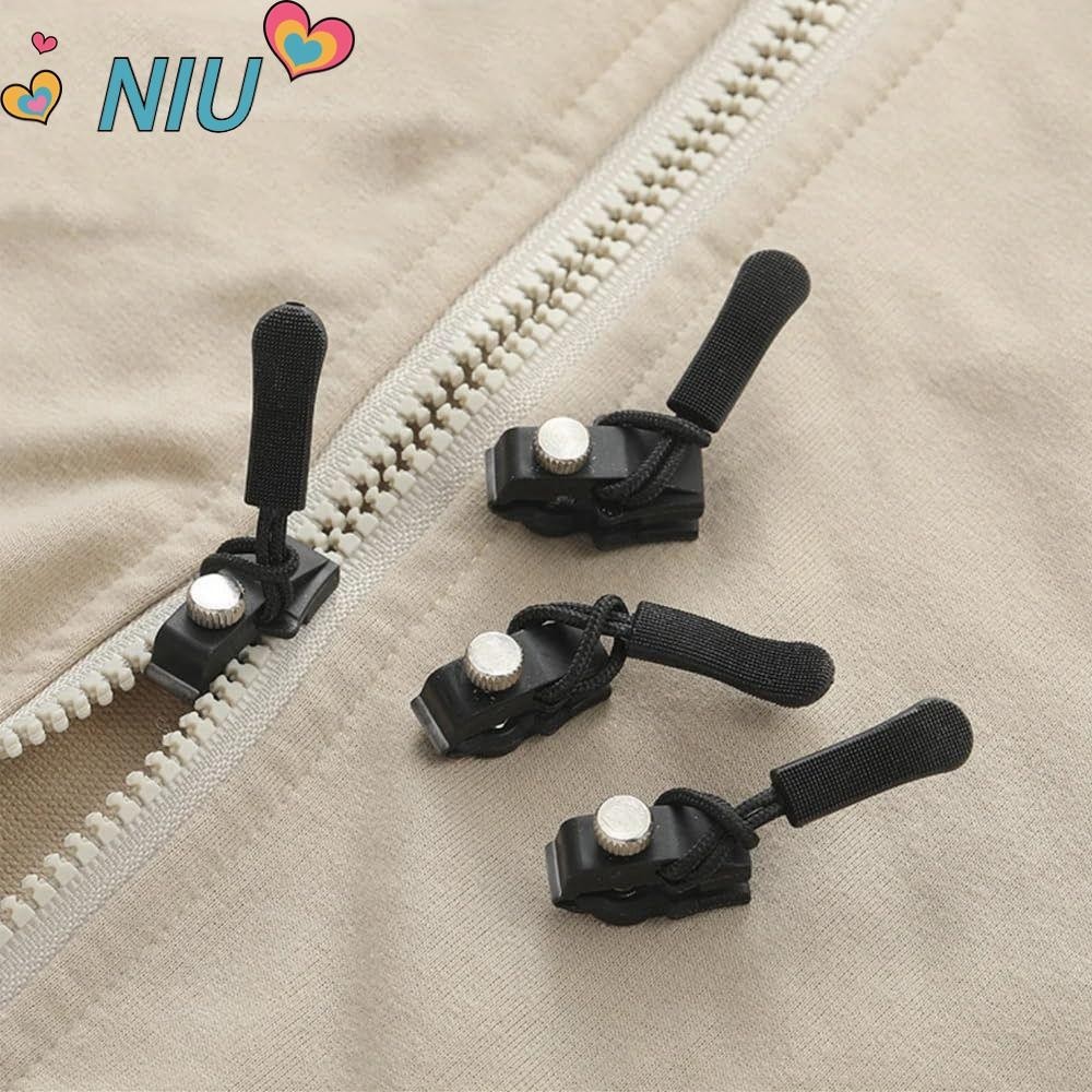 Niuyoujs ชุดซ่อมซิป, 3 ขนาดที่แตกต่างกันที่ถอดออกได้หัวซิป, เครื่องมือเย็บผ้า DIY โลหะ Instant Zipper Puller