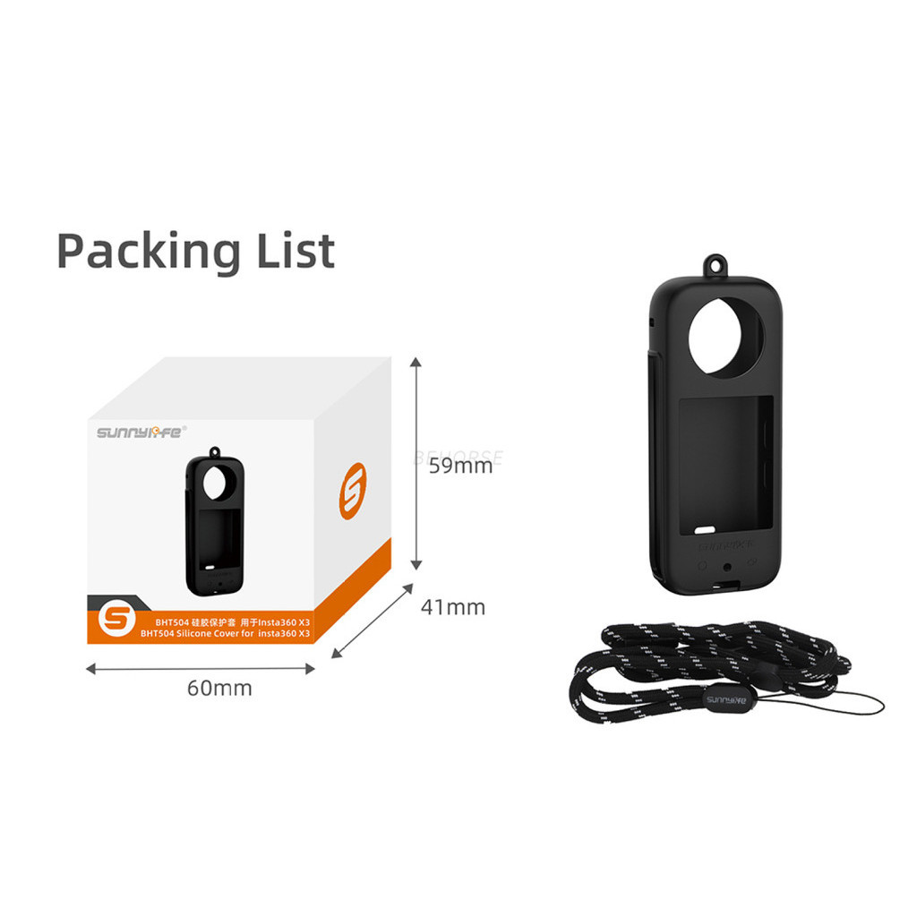 Action กล้องซิลิโคนสําหรับ Insta360 X3 เลนส์ซิลิโคนป้องกันรอยขีดข่วนกรณี Insta360 X3 Lanyard อุปกรณ์เสริม