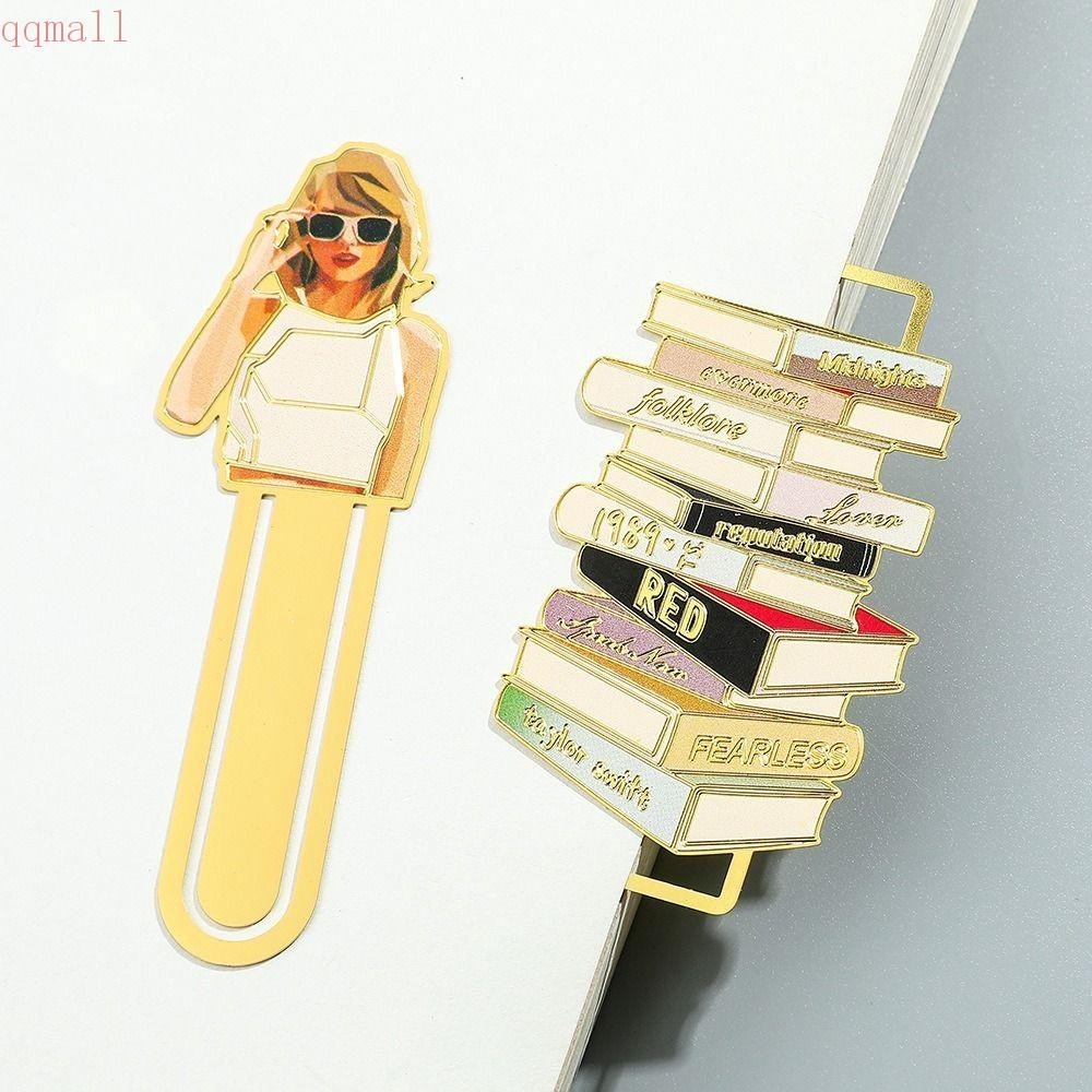 Qqmall Taylor Swift Bookmark, Cute Star Chasing Book Page Marker, Crafts Reading Metal Reading Page Holder Student