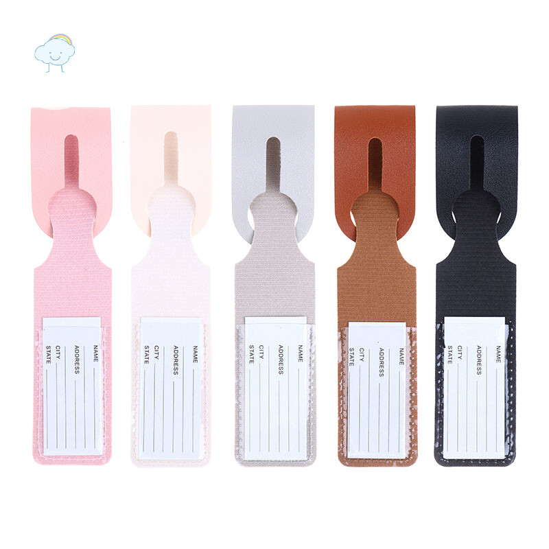 Twoe 1PC อุปกรณ์การเดินทางหนัง PU แท็กกระเป๋าสร้างสรรค์กระเป๋าเดินทางระบุ ID Addres ผู้ถือ Boarding แท็กป้ายแบบพกพา TH