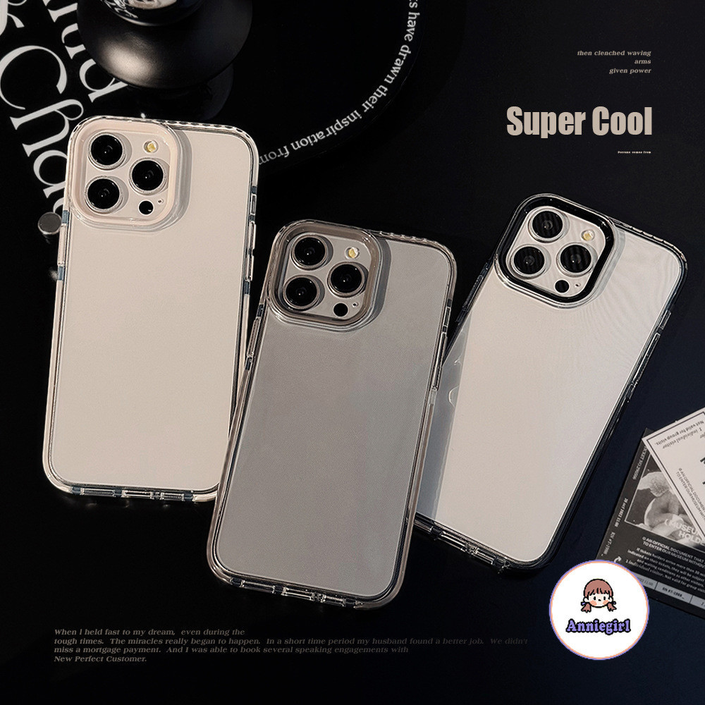 หรูหราคริสตัลโปร่งใสเคสโทรศัพท์สําหรับ IPhone 11 13 14 Pro Max 12 15 Promax 15 Plus Thicken Border กันกระแทกนุ่มโทรศัพท์ปกหลัง