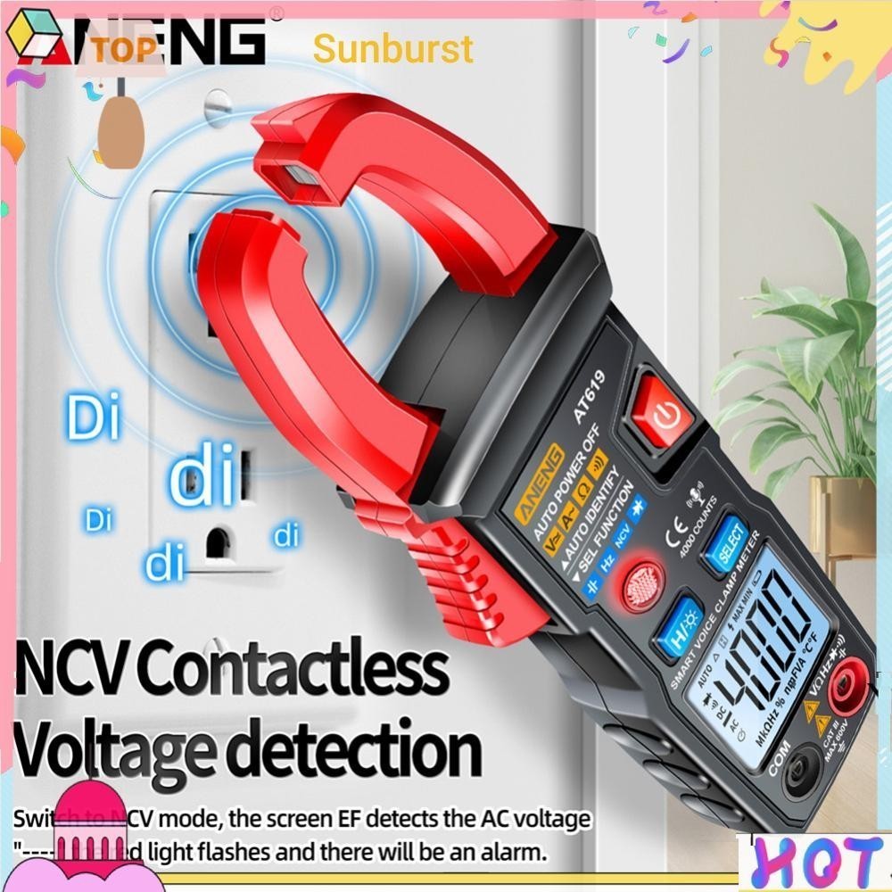 วัดแรงดัน At619 แคลมป์มิเตอร์แอมมิเตอร์ 4000 ครั้ง [Sunburst11.th]