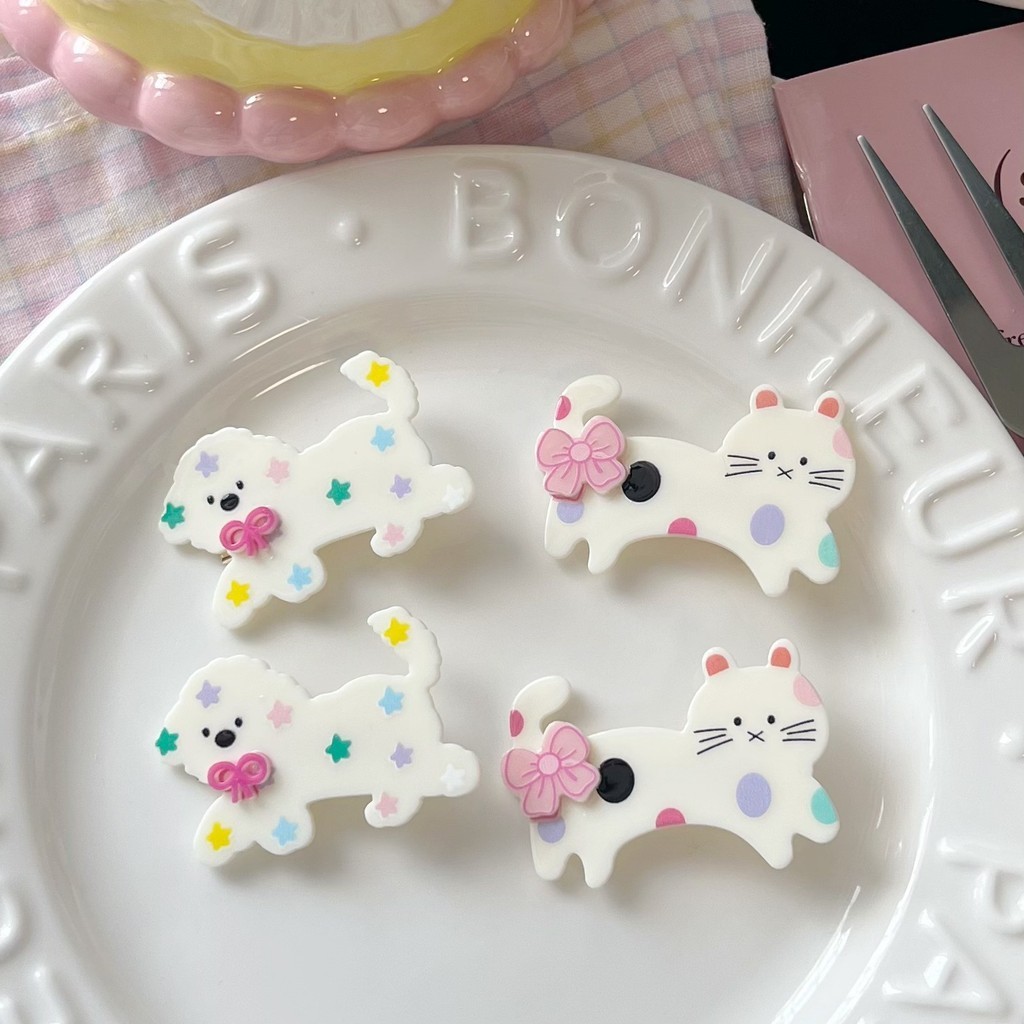 น่ารัก Dopamine Puppy Hairpin ญี่ปุ่นหวานน่ารักอเนกประสงค์ Duckbill Hairpins การ์ตูนสัตว์อุปกรณ์เสริมผม