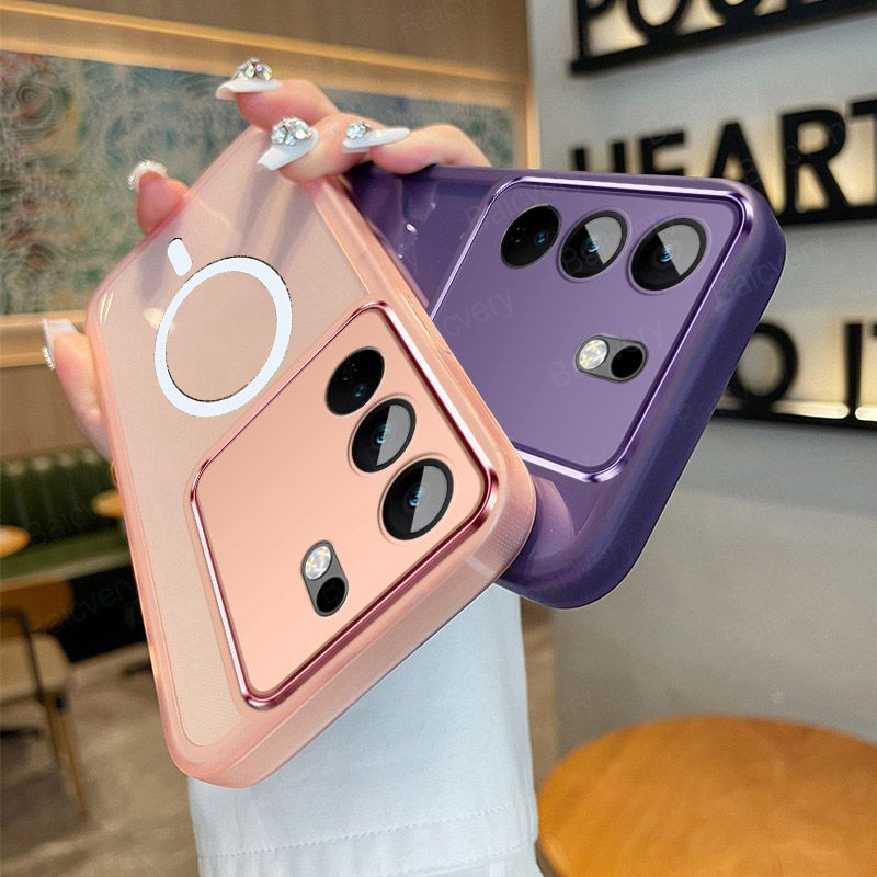 Vivo V29 Pro V29 5G Casing Phone Case Camera Lens Magnetic Wireless Charger Sticker