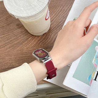 สายรัดซิลิโคนพร้อมเคสสําหรับ ForOPPO band สายรัดข้อมือเปลี่ยนกีฬา Bracelect ฝาครอบอุปกรณ์เสริม