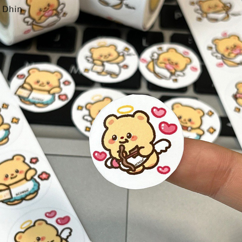 [Dhin] 500patch/ม้วนเนยหมีสติกเกอร์สําหรับแล็ปท็อปโทรศัพท์ถ้วยน้ํามือถือ Scrapbooking Diy ตกแต่งหัตถกรรม COD