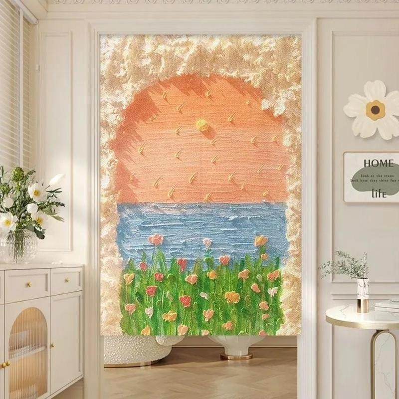 แนะนำ ผ้าม่าน ผ้าม่านประตูแบบราว, ขนาดและลวดลายที่กำหนดเอง, พร้อมราวยืดหดได้ ผ้าม่านประตูแบบเวลโคร ติดเองและไม่ต้องเจาะ สำหรับห้องครัว ห้องนั่งเล่น ห้องนอน ป้องกันความเป็นส่วนตัว*- ราคาพิเศษ มีเก็บเงินปลายทาง