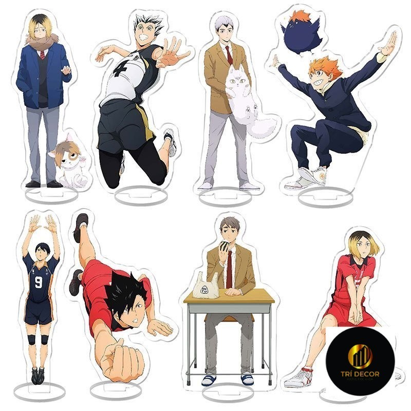 ไฮคิว!! อะนิเมะรอบบทบาททั้งหมดป้ายอะคริลิค Tobio Kageyama Shoyo Hinata Kei Tsukishima