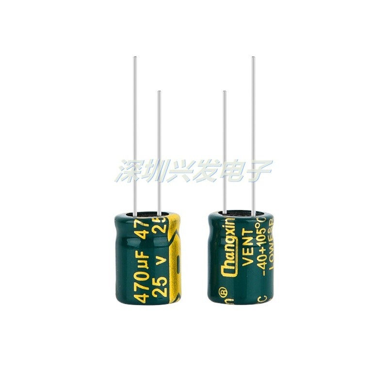 20 ชิ้น/ล็อต 25V470UF ความถี่สูงความต้านทานต่ํา Long Life ทนอุณหภูมิสูงยี่ห้อใหม่ Electrolytic Capacitor 470UF 25V 10X13MM