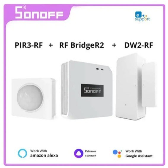 Sonoff RF Bridge 433MHz และ Sensor DW1 ประตู หน้าต่าง PIR ตรวจจับความเคลื่อนไหว Wireless Smart Home With Alarm Sensor-MT
