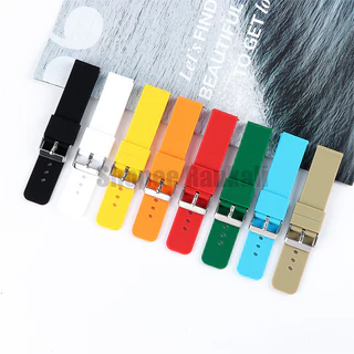 14/16/20/22/24 มม.ซิลิโคนสายนาฬิกา เร็ว ปล่อย ยางสายนาฬิกาข้อมือนุ่มกีฬา ข้อมือ เข็มขัด สําหรับผู้ชายผู้หญิงสากลที่มีสีสันสร้อยข้อมือเข็มขัด