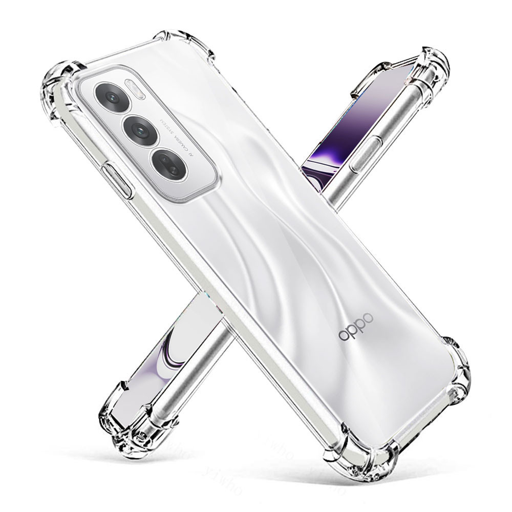 สําหรับoppo Reno12 Pro CPH2629 กรณีกันกระแทกถุงลมนิรภัยTPUซิลิโคนนุ่มเคสโทรศัพท์สําหรับOppo Reno12 CPH2625 โปร่งใสป้องกันปกหลัง