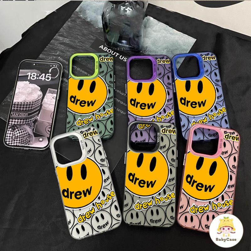 รูปแบบหน้ายิ้มแบบเต็มหน้าจ เคส IPhone 11 13 15 Pro Max 7Plus 14 12 Pro Max 11 Pro Max XS XR X Max 8 7 15 14 Plus SE 2020