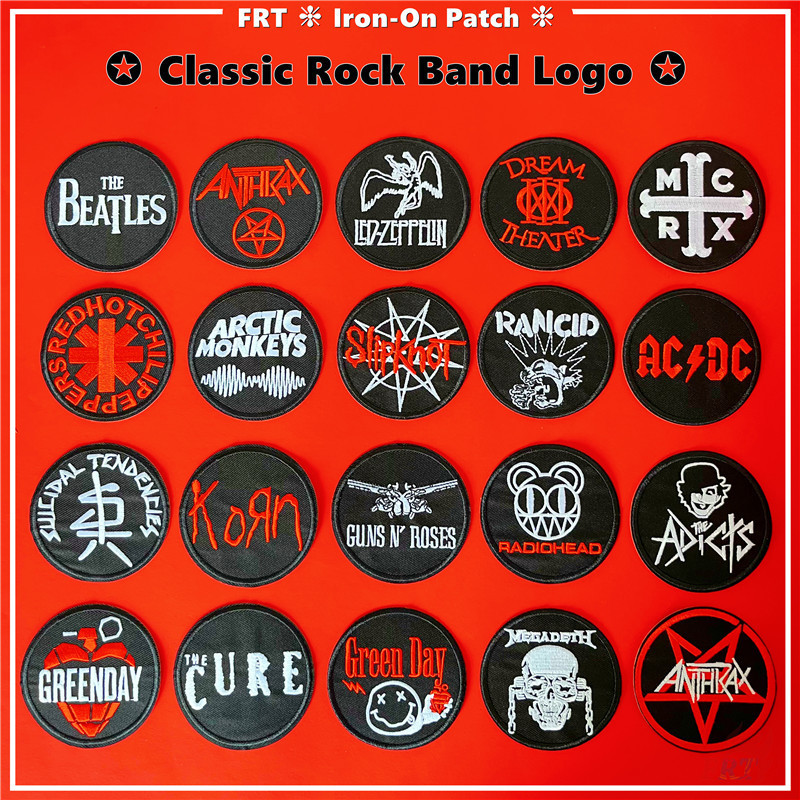 ☸ Classic Rock Band Logo Series 03 Iron-on Patch ☸ 1 ชิ้น Thrash Metal / Hard Rock / Indie Rock DIY เย็บบนเหล็กบนป้ายแพทช์