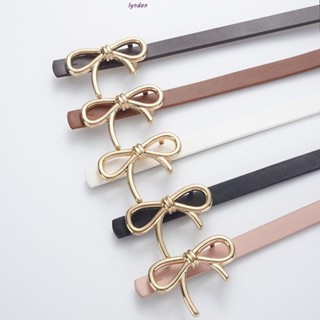 Lyndon เข็มขัดหนัง PU, หัวเข็มขัดกุทัณฑ์ Y2k เข็มขัดโบว์, เข…