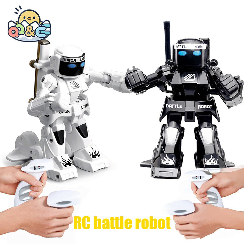 RC Robot Battle Boxing Robot Toy Remote Control Robot 2.4G Humanoid Fighting Robot with Two Control Joysticks Toys for K