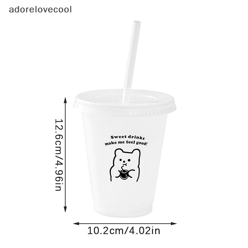 ADTH ขวดน้ำพลาสติกพร้อมฝาปิดและหลอด thumbnail 6