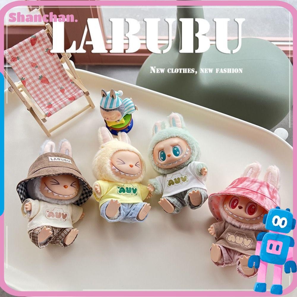 เสื้อผ้าตุ๊กตา SHANCHAN Labubu Time To Chill Filled|เครื่องประดับตุ๊กตา,ทนทาน Handmade Bow Sequined Gauze กระโปรง Cos ของขวัญตุ๊กตาทํามือเสื้อผ้าสําหรับ 17 ซม. Labubu ตุ๊กตา