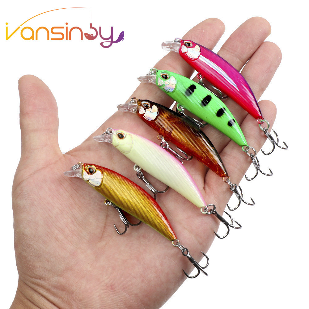 เหยื่อตกปลา 7 ซม./8g Sinking Minnow Ghost กุ้งเสริมสร้าง Blood Groove Hook สําหรับ Trevally Tarwhine Sea Bream