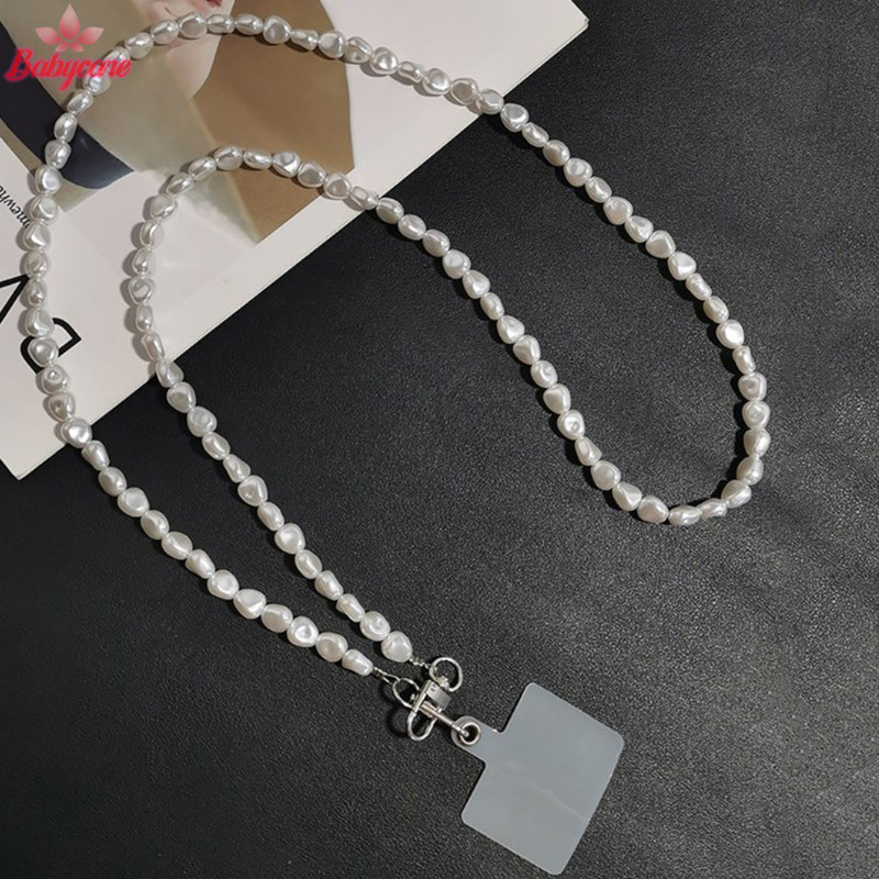 Byce> โทรศัพท์ที่เรียบง่าย Anti-lost Crossbody Lanyard ห่วงโซ่มุกรูปทรงพิเศษสําหรับโทรศัพท์เชือกเส้นเล็กโทรศัพท์มือถือของผู้หญิงใหม่