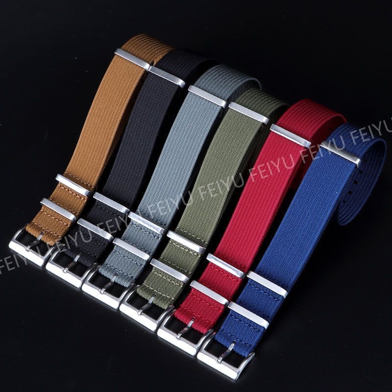 สาย NATO ZULU ผ้าใบนาฬิกา One Piece Loop สร้อยข้อมือไนลอน 18 มม.20 มม.22 มม.สําหรับ Seiko 5 กีฬาสไตล์ทหาร Universal WatchBands ผู้ชายผู้หญิงเข็มขัดข้อมือ