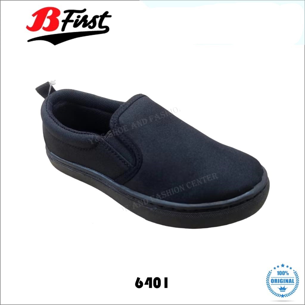 B-FIRST รองเท้านักเรียนเด็ก สีดํา 389-6401 589-6401 Kasut Sekolah