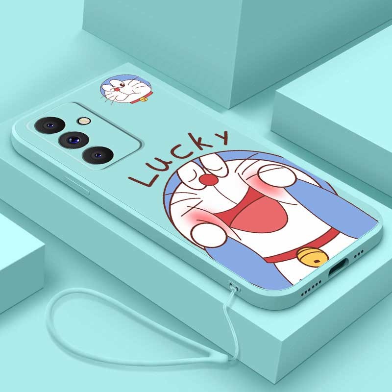 Samsung Galaxy A06 A16 Cute Lucky Doraemon Phone Cover Liquid Silicon Case เคสกันกระแทก