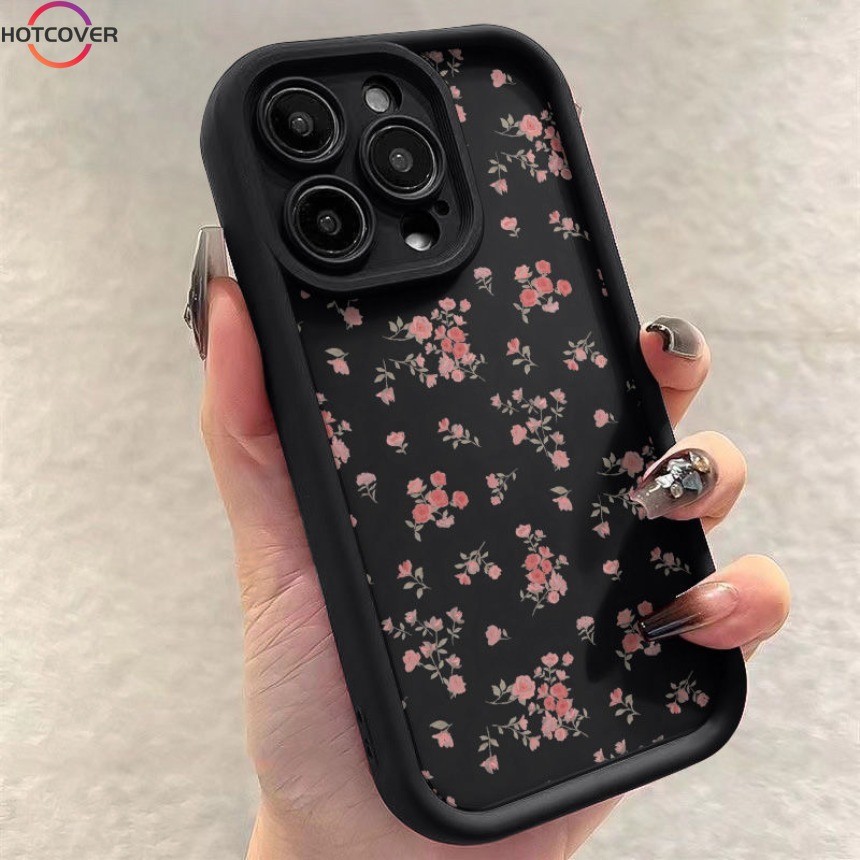 Drop Proof All-Wrapเคสโทรศัพท์สําหรับVivo V30e V23 Pro V15 V23E X90 X70 Pro X60 S1 Proแฟชั่นสีชมพูดอกไม้สดสไตล์เคสโทรศัพท์ใหม่น่ารัก