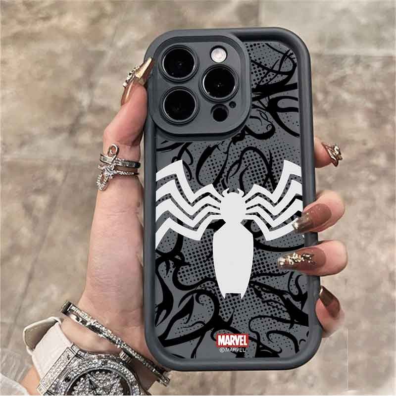 ป้องกันการกระแทกสีดําพรีเมี่ยมแฟชั่นต่างประเทศ Spider-Man Marvel ผู้ชาย hp Casing infinix note 50 pr