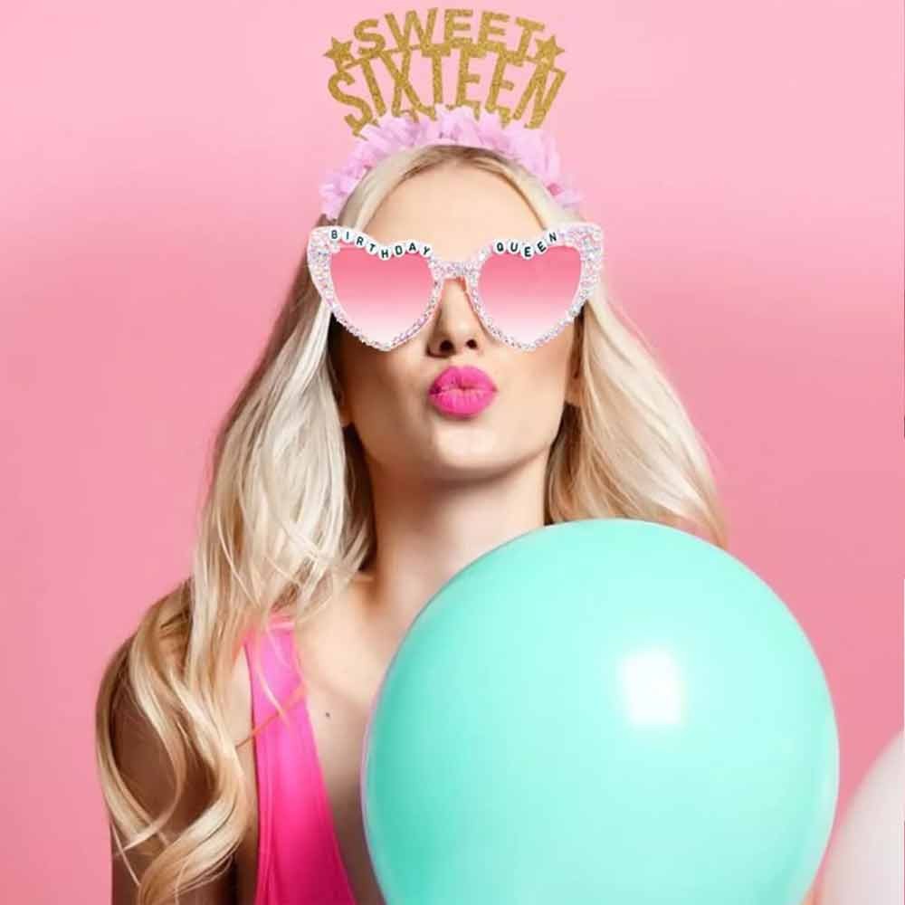 Birthday Glasses, Birthday Party Glasses Birthday Girl Sunglasses Heart Shaped