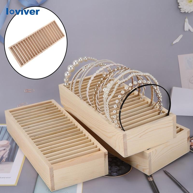 【จัดส่งในพื้นที่】ที่วางที่คาดผมไม้ Scrunchie Chains Bracelets Organizer Rack Women