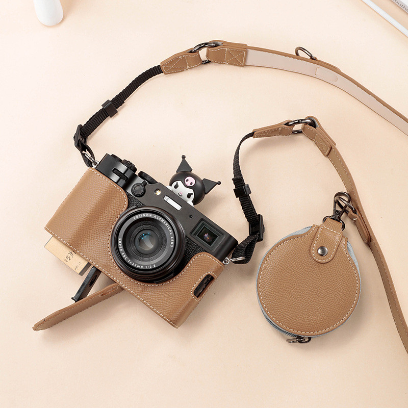 Fujifilm X100v X-100V เคสป้องกัน Handle Shell X100VI Luxury Handmade กล้อง PU หนัง Cowhide กระเป๋ากล่อง